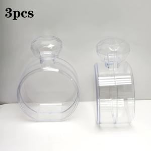 TEMU 3pcs 투명한 장식용 병, 영원한 꽃 장식용 용기 DIY 재료 선물 포장 상자 데이 선물 14.6cm/5.75인치