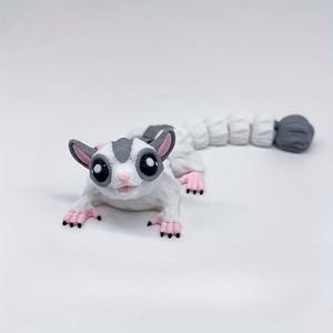 TEMU 3D 프린팅 슈가 글라이더 피규어 - 움직이는 팔다리와 꼬리, 사랑스러운 미니어처 야생 동물 아트, 동물 애호가 및 수집가를 위한 독특한 생일 & 휴일 선물, 전기 필요 없음, 수집용 장식품, 슈가 글라이더 장식, 재미있는 디자인, 크리스마스, 할로윈 장식, 가을 홈 데코 수집 피규어