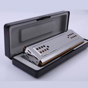 TEMU FF Bonfires 성인용 24홀 양면 C&G 키 프로페셔널 하모니카 - 식품등급 ABS 레진, 크롬 마감, 안전한 둥근 가장자리, 초보자 친화적인 홈 및 무대 공연을 위한 2-in-1 디자인, 연주용 | 광택 있는 하모니카 | 레진 사운드 홀, FF Bonfires