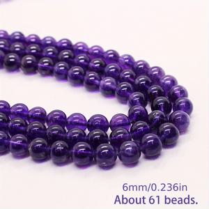 TEMU 천연 자수정 구슬 4mm, 6mm, 8mm, 10mm - 진보라색에서 보라색 DIY 주얼리 만들기용 구형 보석, 팔찌, 목걸이, 귀걸이용 고품질 연마 공예 비즈, 한결같은 품질의 균일한 크기의 비즈|은목걸이|비즈목걸이