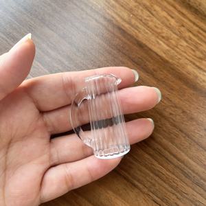 TEMU 1pc 스타일 유리 새 뿔 냄비 핸들, 1:12 미니 하우스 티 세트용 원형 꽃 화분, DIY 장면 장식, 손세척만, PVC 무료, 부활절, 한카카, 추수 감사절, 준테인데이에 이상적 - 전기 필요 없음, 장식용 병 | 농가 미니어처 | PVC 무료 유리