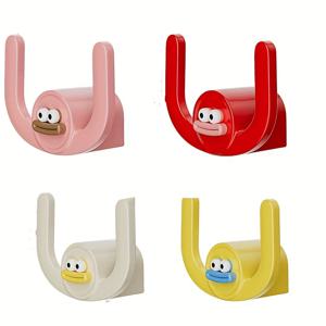 TEMU 4개 세트 벽걸이 신발장 - 드릴링 필요 없음, 간편 설치, 방수 공간 절약형 신발 걸이, 욕실·침실·발코니·기숙사용 수납 정리대, 다목적 후크|슬리퍼|신발|신발정리대