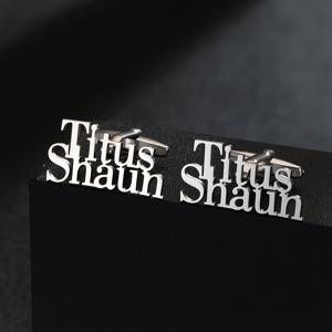 TEMU 맞춤형 커플 커프스링크 - 맞춤 제작 이중 이름 웨딩 선물, 스테인리스 스틸 남성용 & 남편용 정장 커프스링크, 우아한 이니셜, 기념일, 발렌타인데이, 졸업 선물 - 공식 행사 및 캐주얼 착용에 이상적, 심플 레터 디자인, 골드톤 마감