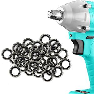 TEMU 20개 스테인레스 스틸 유지 링 클립, 고무 슬리브 워셔, 충격 렌치용 방지 탈착 O-링 소켓, 호환 가능한 1/2인치 드라이브
