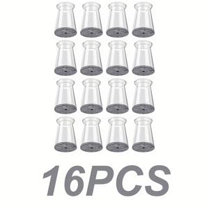 TEMU 8/16/20/24/32개 실리콘 의자 다리 바닥 보호대 - 360° 전체 커버리지 미끄럼 방지 가구 커버, 펠트 패드 포함, 경질 바닥용 스크래치 방지 소음 감소, 의자, 테이블, 캐비닛용 내구성 있는 바닥 보호기, 투명 디자인, 유연한 핏