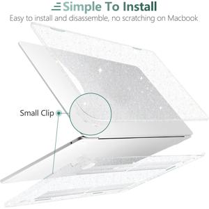 TEMU 맥북 에어/프로 13/14/15인치 (M2/M3) 2022/2023/2024, 폴리카보네이트 하드 셸 케이스, 경량, 내스크래치, 터치 ID 지원 스냅온 보호 커버