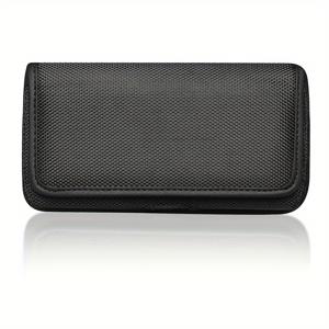 TEMU 내구성 있는 나일론 폰 홀스터 벨트 클립 포함 - 3.5~6.3인치 휴대폰용, 아이폰 13/12, 갤럭시, 샤오미 호환 블랙 옥스포드 천 허리 파우치 - 컴팩트하고 편리한 일상 캐리어 케이스