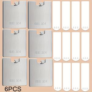 TEMU 간편 설치 스테인리스 스틸 액자 걸이 - 드릴 불필요, 벽 손상 없음, 광택 처리, 흔적 없음. 그림/사진/거울용, 벽/유리/타일에 사용 가능. 접착력, 현대적인 벽걸이 키트, 홈 데코/수납용, 액자 홀더