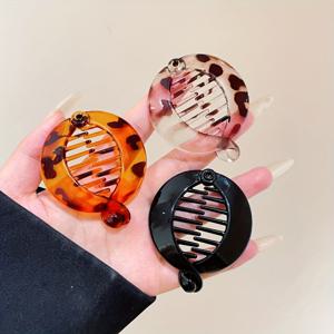 TEMU 3pcs 우아한 헤어 클립 - 강력한 홀드 바나나 디자인, 블랙, 암버, 브라운 - 부드러운 오발 모양, 강한 그립, 여성의 이상적인 생일 선물, 패션적인 반투명 플라스틱 헤어 액세서리, 포니테일, 불, 데이용 바나나 헤어 클립