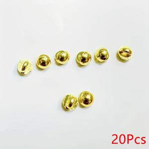 TEMU 20개 미니 금속 원형 샹크 버튼, 4가지 색상 (골든, 블랙, 화이트, 브라운) - 0.4cm/0.16in, 내구성 있는 패션 인형 의류 버튼, 12인치 인형, 수제 및 공예 액세서리, 버튼 수제, 공예 필수품, 광택 마감, 일관된 크기
