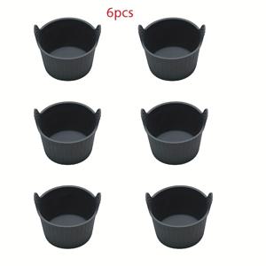 TEMU 6개 식품 등급 실리콘 머핀 컵 - 비스듬한, 에어 프라이어, 계란, 컵케이크, 푸딩, 타르 베이킹에 적합 - 세인트 패트릭의 날, 부활절, 할로윈, 크리스마스, 한카, 축제 베이킹 액세서리 | 생동감 있는 패턴 디자인 | 내구성 있는 실리콘 소재, 베이킹 트레이