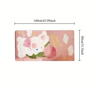 TEMU 모조 캐시미어 +1000g+10mm 핑크 플로럴 침실 장식 매트 귀여운 동물 패턴 거실 플러시 매트 걸리 스타일 라운지 푹신한 부드러운 프렌치 스몰 프레시 그린 베이 창문 스트립 미끄럼 방지 매트, 거실용 엑스트라 라지 러그, 두꺼운 바닥 매트, 거실용 대형 매트, 대형 에어리어 러그, 브라운 거실용 러그