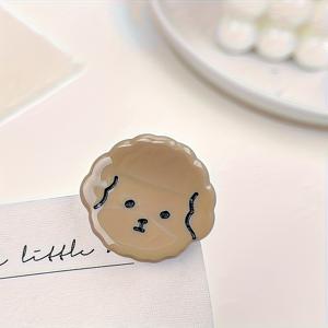 TEMU 2pcs 귀여운 만화 개 헤어 클립 - 미니 아세테트 그립 바렛, 스타일리시한 헤어 관리, 다양한 색상(분홍색, 보라색, 파란색, 검정색, 흰색)에서 아름다운 동물 디자인, 미니 헤어 클립으로 스타일리시한 헤어 관리
