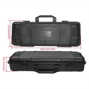 TEMU 1개 하드 쉘 보호 케이스 - 사진기구, 카메라 및 야외 장비용 내충격 플라스틱 구조, 사전 절단 스펀지 삽입, 휴대용 도구 스탠드 & 핸들 포함, 안전 운반용 패딩 카메라 파우치, 내마모성 케이스