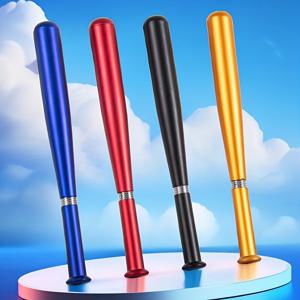 TEMU 4개 세트 야구 배트 디자인 볼펜 - 생생한 블루, 레드, 골든 - 편안한 그립감, 부드러운 필기감, 내구성 플라스틱 - 휴일, 생일, 졸업, 사무용품, 파티 선물, 스포츠 테마 펜, 가벼운 무게, 유니크한 선물, 스타디션리, 스포츠 팬을 위한 기념품