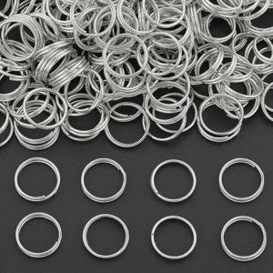 TEMU 300개 합금 10mm 더블 레이어 점프 링, DIY 키체인 액세서리, 주얼리 만들기용, 귀걸이 및 펜던트 커넥터, 랍스터 클라스프 잠금장치, 스플릿 링, 듀얼 링 오프너, 휴대폰 이어폰 체인, 가방 참 장식 등에 적합한 다기능 소재