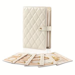 TEMU 1개 하트 리프 보석 정리 파우치, 투명 지퍼 다용도 여행용 주얼리 케이스 (반지·귀걸이·목걸이 수납), 고급 PU 가죽 액센트