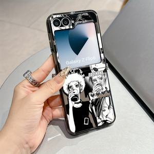 TEMU 패션과 독특한 소녀 나나의 창의적인 폰 케이스는 for samsung for galaxy Z Flip 7, Z Flip 5, Z Flip 6에 적합하며 투명한 부드러운 뒷커버를 특징으로 합니다.