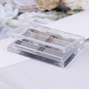 TEMU 1개 자석 메이크업 팔레트 - 2칸 빈 그리드, 투명 뚜껑, 휴대용 아이섀도우/블러셔/파우더 정리함 - 컴팩트 화장 트레이 & 여행용 메이크업 보관함, 자석 브러쉬 호환, 브러시 홀더 포함, 슬림 디자인, 고품질 플라스틱, 미용 애호가를 위한 견고한 구조