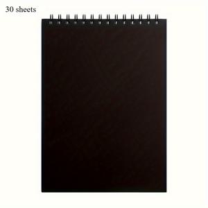 TEMU 30 Superior Black Artist Sketchbook Set - 스피럴 바인딩, 두꺼운 종이, 그림 및 스케치에 적합, 대형 패키지 이용 가능, A4 및 8K 크기 이용 가능, 예술 학생 용품, 디자인|A4용지