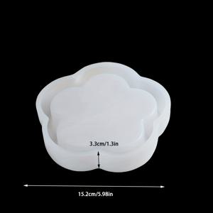 TEMU 콘크리트, 시멘트, 에폭시 수지 공예용 DIY 꽃 실리콘 모양 - 핑크 & 화이트 꽃이 있는 하트 모양의 플랜터, 가정 장식, 보석 만들기, DIY 프로젝트에 완벽, 야외 식물용 콘크리트 플랜터, 가정 장식 공예, 우아한 공예 디자인, 내구성 있는 공예 재료