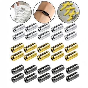 TEMU 20/30개 금속 신발끈 캡, 쉬운 설치용 끈 끝 액세서리 잠금장치, 신발끈·스트랩·천끈에 적합, 재사용 가능한 신발 클립, 탄력 있는 묶음 없는 신발 고정 장식, DIY 끈 끝