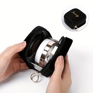 TEMU 미니 립스틱 정리함 - 소프트 코듀로이 지퍼 메이크업 보관 가방, 일상 필수품을 위한 휴대용 컴팩트 디자인 (핑크, 블루, 그린), 어머니날 선물 및 교사 감사절 선물, 유쾌한 디자인이 있는 립스틱 홀더, 매끄러운 질감