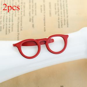 TEMU 2개 세트 안경 모양 북클립 - 튼튼한 소형 책갈피, 페이지 홀더, 셔츠 넥타이 클립 - 우아한 안경 디자인 (레드), 독서 애호가 & 전문가를 위한 완벽한 선물, 사무실용 액세서리, 내구성 있는 다목적 클립, 창의적인 아이템, 직장인 필수품