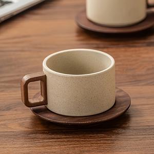 TEMU 1 세트 250ml 빈티지 두꺼운 세라믹 커피 컵과 사커, 클래식 머그 디자인 열 저항성 수제 커피 머그, 라떼 아트 티 컵용 고가 대형 입구 텀블러, 가정, 카페 및 선물로 적합