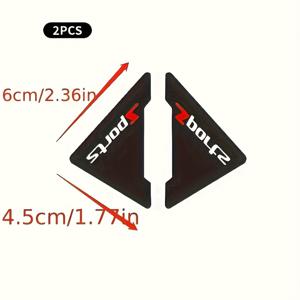 TEMU 스포츠 패턴 실리콘 범퍼 커버, 스크래치 방지 기능이 있는 PVC 소재의 차량 도어 코너 보호대 2개 세트 - 간편 설치