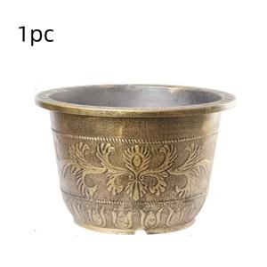 TEMU 1개 CZSAE 초대형 18L 헤비듀티 플라스틱 화분/분수형 물탱크 - 골든/블랙 레트로 브론즈 디자인, 골든 림, 구멍 없는 실내/외부 정원 연못, 풍선 꽃 & 수생식물 용기, 파티오, 발코니, 농가용 - 내구성 있는 두꺼운 플라스틱 대형 화분, 광택 마감 & 튼튼한 베이스, 연못 & 수경원에 이상적 (드릴링 필요 없음)