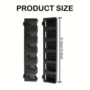 TEMU 간편 설치 블랙 ABS 낚시대 홀더 - 벽걸이형, 고밀도 폼 그립 보관대, 차고 및 스포츠 장비용, 완벽한 휴일 선물, 수직 낚시대 스탠드, 벽걸이 낚시대 정리대, 낚싯대 거치대, 낚시대 홀더, 낚시대 세트, 낚시대 지지대