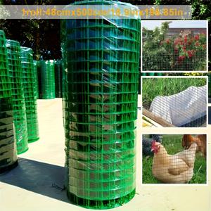 TEMU 강력한 녹색 PVC 코팅 철망 - 녹 방지 정원 및 닭장 울타리 그리드, 도시 농업용 내구성 있는 농업용 메쉬, 식물 보호 및 토양 통기성, 통기성 디자인, 닭장 메쉬 | 그리드 패턴 메쉬 | 통기성 메쉬, 닭장 울타리