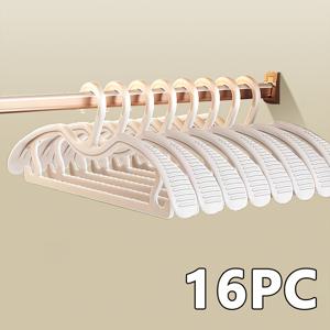 TEMU 6/16/26/36개 와이드 숄더 플라스틱 옷걸이, 미끄럼 방지 & 무흔적, 두꺼운 내구성 디자인 – 3.15인치 공간 절약, 코트·정장·스웨터·바지·셔츠용 – 집, 기숙사, 침실, 옷장 정리, 컴팩트 사이즈, 고품질 플라스틱, 홈 사용자 및 패션 애호가에게 이상적인 의류 정리용 슬림형 옷걸이|바지걸이