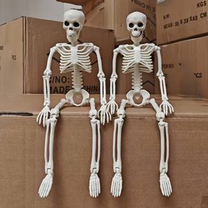TEMU 2개 세트 이동식 관절 인형 - 유연한 팔다리와 척추가 있는 전신 관절 인형, 전기 불필요, 할로윈, 죽음의 날, 야외용 레트로 플라스틱 장식 - 관절 해골 소품