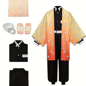 TEMU 성인 코스프레 의상 애니메이션 키모노 할로윈, 할로윈 의상, 역할놀이 의상, 의상, 키모노 스타일, 디테일한 디자인, 가벼운 소재, 코스플레이어, 컨벤션 참가자