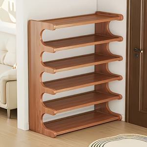 TEMU 대용량 대나무 신발장 1개 - 다층 수납 공간, 공간 절약형 독립형 디자인, 홈/기숙사/입구용, 천연 나무 마감, 최대 4kg 지지력, 완벽한 신발 정리함, 스타일, 튼튼한 구조|신발정리대