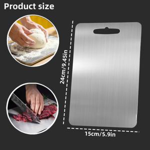 TEMU 스테인리스 스틸 도마, 내구성 있고 청소가 쉬운 주방용 작은 공간용 절단 블록, 둥근 모서리 디자인 - 식기세척기 사용 가능 & 다목적 (최대 5개의 토마토 수용)