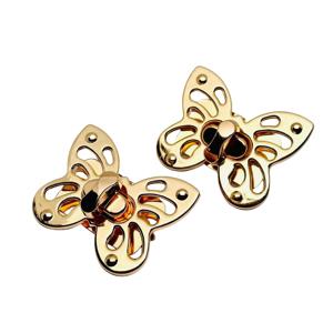 TEMU 2개 세트, 우아한 골든 나비매듭 4.5 * 5.8cm - 수제 여성용 가방, 핸드백, 숄더백팩, 지갑, DIY 하드웨어 액세서리, DIY 지갑 만들기에 적합. 파스크라프츠(Bag Making), DIY 퍼지 메이킹 Kit, 패션 디자인에게 필수품