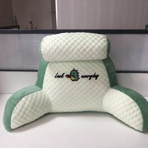 TEMU 침대, 소파 및 의자에 사용 가능한 부드러운 요추 지지대가 있는 인체공학적 독서 베개 | 통기성 폴리에스터 원단