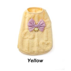 TEMU 겨울 따뜻한 개 조끼 - 리본 & 하트 프린트, 소형부터 대형 견종까지 적합, 세탁기 사용 가능, 편안한 풀오버 디자인, 가을 겨울용, 부드러운 원단, 모든 사이즈에 맞는 치와와 옷