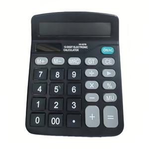 TEMU 대형 화면 12자리 계산기, 사무용 비즈니스 금융 도구 - 전자식 데스크탑 및 학습용품, 100가지 장면 사용 (건전지 별도 구매)|계산기