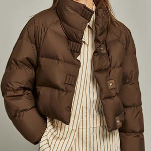 TEMU 여성용 포근한 갈색 퍼퍼 재킷 - 캐주얼 긴팔 겨울 코트, 리브드 커프스, 버튼업 프론트, 플랩 포켓, 가을과 겨울에 따뜻하고 스타일리시한 겨울 코트