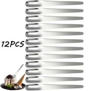 TEMU 12pcs 감성 디저트 숟가락, 고품질 스테인리스 소형 커피/카푸치노 수프레이드/ 시즈닝용 민이 수플라, 아이크림/케이크/커피에 어울리는 패셔너블한 미니 후르ط모, 엄마날을 위한 완벽한 선물, 거울처럼 광택진, 식기세척기 사용 가능, 귀여운 금색 디저트 숟가락