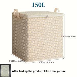 TEMU 지퍼 클로저가 있는 초대형 220L 패브릭 수납 가방 - 침구류, 옷, 속옷용 경량 휴대용 정리함 - 침대 밑 보관 솔루션, 내구성 있는 장식용 스토리지 백, 할로윈 & 크리스마스 추수감사절 선물, 침대 밑 보관 정리함, 옷 정리함, 가정용품, 정리 상자, 방 정리, 장난감 보관