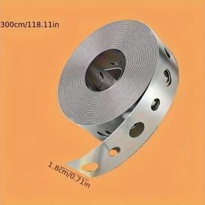 TEMU 아연 도금 강철 코일, /롤, 1/3 롤 옵션 - 금속 튜브 지지대 및 걸이 스트립, 내구성 및 부식 방지, 건설 산업용 | 아연 도금 표면 | 헤비듀티 메탈릭 바, 구조적 지지,튼튼한 디자인,고강도 소재,지지 스트립,DIY 빌더스