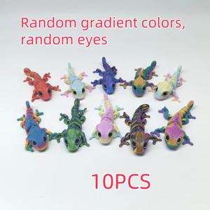 TEMU 3D 프린팅 피규어 5/10개 - 리얼리스틱 색상 변화 도마뱀, 조절 가능한 다리, 대시보드 & 테라리움 장식, 자동차, 파티 용품 (필요 없음) - 수족관 호환