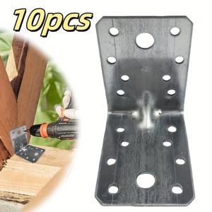 TEMU 10개 세트 고강도 아연 도금 앵글 브라켓, 70x70x55mm 금속 코너 브레이스, 1.8mm 두께 벽체, L자형 프레임 - 목공, 선반, 펜싱, 가구용 - 방청 처리, 쉬운 조립 (DIY 프로젝트, 구조용)