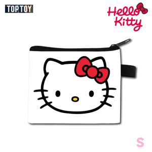 TEMU 탑토이 헬로키티 지퍼 지갑 & 키체인 - 귀여운 핑크/블루/옐로우 동전 지갑, 여성용, 파티 선물, 아이코닉 캐릭터 디자인 (풍선, 셰프, 눈송이) - 세탁기 사용 가능 지갑