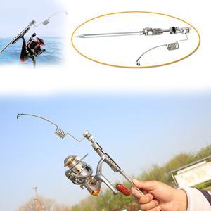 TEMU 휴대용 소형 금속 낚싯대 - 스테인리스 스틸 접이식 스프링 장착 자동 수납 스핀캐스트 낚싯대, 얼음, 호수, 강, 래프트 낚시용 - 컴팩트한 빠른 작동 경량 디자인 (전원 불필요)